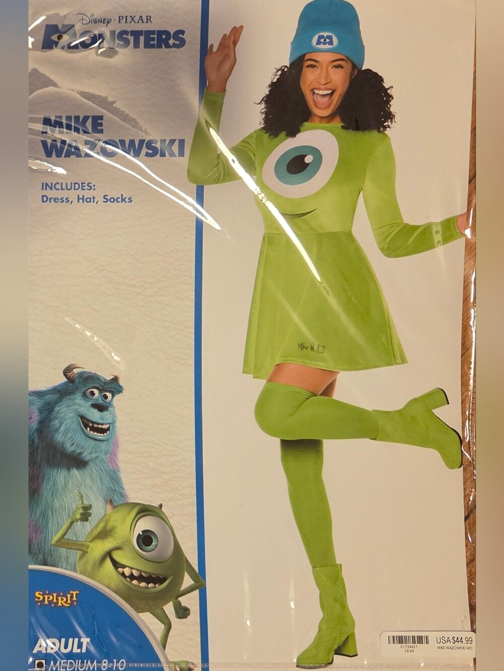 Mike Wazowski Monsters Inc Halloween Costume Adult Medium